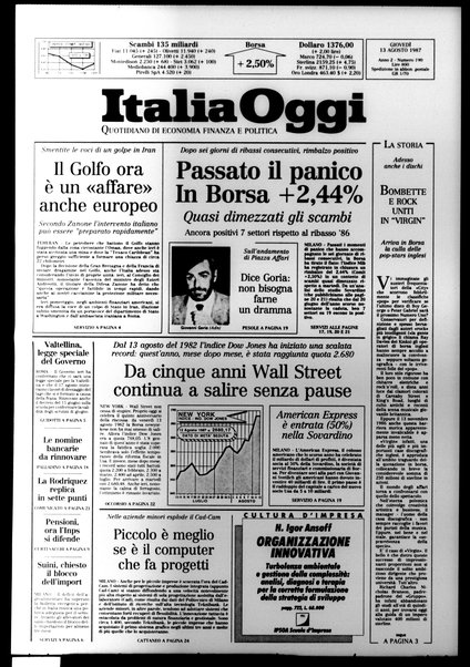 Italia oggi : quotidiano di economia finanza e politica